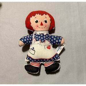 Raggedy Ann Knickerbocker Mini Beanie Doll Vintage 6”